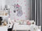 Osomhome Wandaufkleber Einhorn Wandbild I Sterne Blumen Kinderbilder Junge Kinderzimmer Mädchen Aufkleber os2031 (202 x 195 cm)