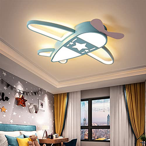 LED Deckenleuchte Ultra Dünn Kinderlampe Flugzeug Deckenlampe Dimmable Mit Fernbedienung Babylampe Junge Mädchen Schlafzimmer Kronleuchter Wohnzimmer Kindergarten Deckenbeleuchtung,59*50*6cm/40W