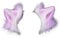 VIGVAN Kawaii Fuchs Katzen Ohren Haarband Haarnadel Katzen Cosplay (Lila Weiß Haarnadel)