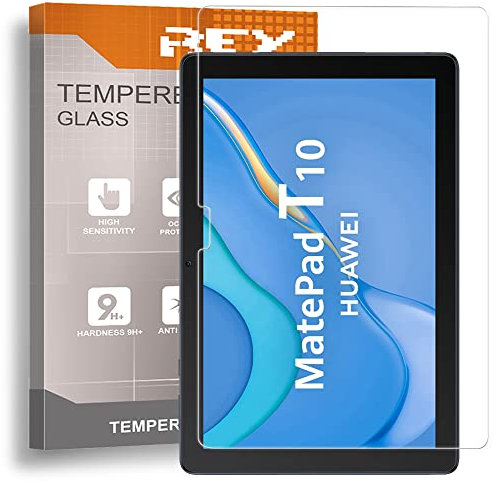 REY 2X Protector de Pantalla para Huawei MATEPAD T 10 - Huawei MATEPAD T10s 10,1, Cristal Vidrio Templado Premium, Tablet