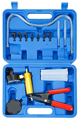 ATPEAM Kit Spurgo Freni Auto e Moto, Pompa a Vuoto Manuale per Spurgo Freni, Strumento Universale per Cambio Olio e Liquido Freni