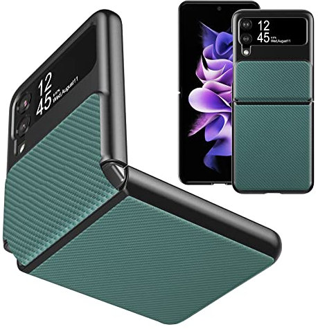 Eastcoo Slim Fit Galaxy Z Flip 3 5G Hülle, Stoßfest Scharnierschutz Handyhülle Speziell Entworfen für Galaxy Z Flip 3 5G (2021), Grün