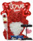 NLIGHTING® Orso di Rose Con Cuore Bianco - Orsetto Fattodi Rose Rosse e Bianche - Regalo per Lui Lei Fidanzata Moglie Donna - Peluche Idea Regalo Con Scatola e Nastro