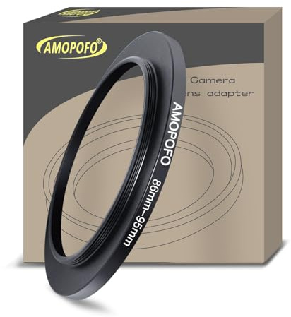 86mm Objektiv Konverter 95mm Kamera Filter Ring,Kompatibel mit Allen 86mm Kamera objektiven zu 95mm UV,ND,CPL Zubehör,Aus CNC gefrästem Material (86mm-95mm)