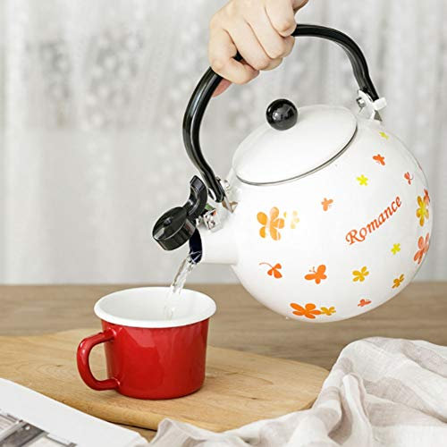 Hervidor silbido Hervidor de té for la parte superior de la estufa Teteras for la parte superior de la estufa Tetera silbante quirúrgica moderna de inducción de 1,4 litros de acero inoxidable - Olla f