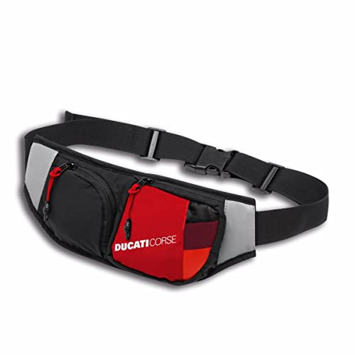 Ducati Corse Sport Fitness Motorrad Hüfttasche Bauchtasche Gürteltasche NEU 2023, Schwarz