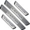 EAGLEG 4 Pezzi Acciaio Inox Battitacco per Auto Sticker, per Ren-Ault CAPTUR 2014-2020, Esterno Battitacco Protezione Plates Anti-Graffio Scuff Adesivi Decorativi Accessori,Silver