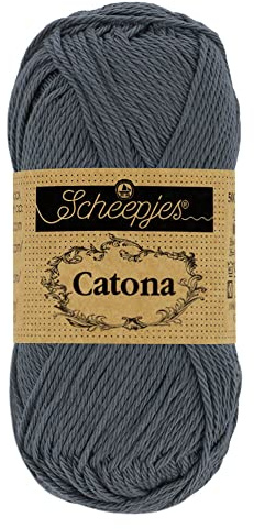 Scheepjes - Scheepjes Catona 393 Charcoal Yarn - 20x25g