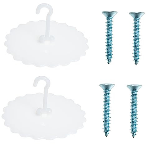 Cabilock 2 Sätze Haken Für Moskitonetze An Der Decke Deckenpflanzenhaken Bettwäsche-zubehör Deckennetzaufhänger Kuppelnetzhaken Deckennetzhalter Weiß Anlage Baby Pu Bettauskleidungen