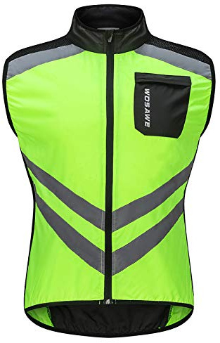 HUIOP Chaleco de ciclismo para hombre plegable chaleco de bicicleta de seguridad reflectante transpirable de secado rápido para montar a caballo correr senderismo chaleco de ciclismo