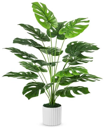 Guheake Piante finte grandi da 71,1 cm, piante artificiali di Monstera alte per interni, per pavimento, casa, ufficio, fattoria, camera da letto