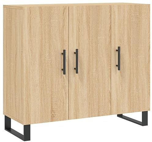 vidaXL Sideboard Sonoma-Eiche 90x34x80 cm Holzwerkstoff