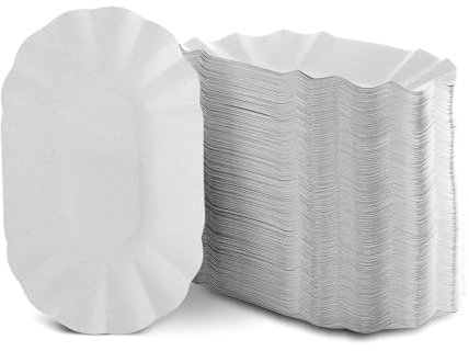 Vivopack Pappschalen 17x10,5x3cm 250 Stück Pommes Schalen, Currywurst Schale, Chips Schale, Pommesschalen, Pappschüsseln, Nacho Schale, Einwegschalen, Fingerfood Schalen, Einweggeschirr