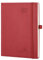 POPRUN Kalender 2025 Wochenplaner (Aug.2024-Dez.2025) Softcover mit PU-Leder, ca. A5 (22 x 16,5 cm), 17-Monate-Terminplaner 2025 1 Woche 2 Seite mit FSC®-Zertifiziertem Papier - Burgunderrot