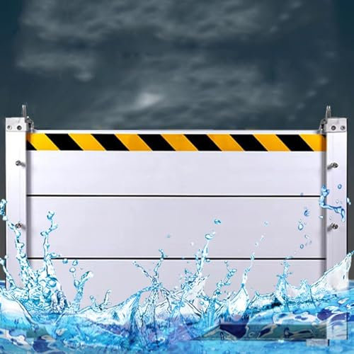 FloAPa Aluminiumlegierung Hochwasserschutz Barriere Türen Hochwasser Barriere Einfache Montage Und Demontage Für Garage Eingangstür Straße Etc,001,120 * 60cm