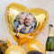 Wanapix | Herzballon Bedrucken | Folienballon mit Foto und Text | Luftballons Valentinstag Deko | Helium Ballons | 49 cm | Gold