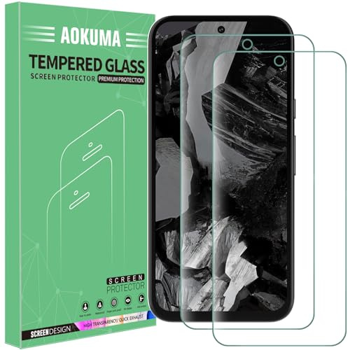 AOKUMA Protector de Pantalla para Google Pixel 8a, [2 Unidades] Cristal Templado para Pixel 8a Fácil Instalación, Vidrio templado 9H,Sin Burbujas, Alta Definicion,Anti-Arañazos