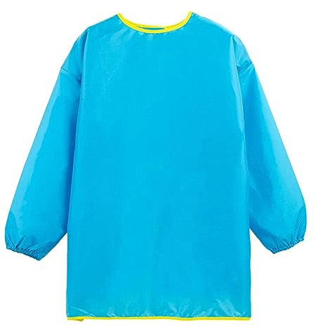 liaddkv Kunstoverall für Kinder, Kinderschürze, Malzubehör, Lange Ärmel Tasche Gummistiefel (Sky Blue, 6-7 Years)