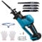 Akku Säbelsäge Kompatibel mit Makita 18V Lithium-Akku, 0-3100SPM, Hublänge 22mm, Bürstenlos Elektrische Reciprosäge mit 4 Sägeblätter, zum Schneiden von Holz, Kunststoff, Metall (Ohne Akku)