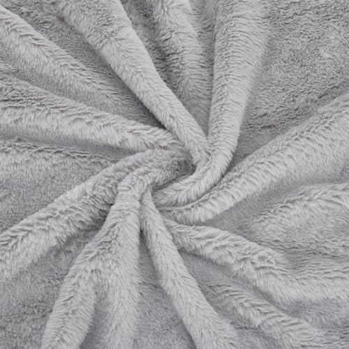 BENECREAT 160 x 50 cm, tessuto in pelliccia sintetica con capelli corti, colore grigio scuro pretagliato per bricolage, toppe in pelliccia ta per costumi, vestiti, tappeti, cuscini, decorazioni
