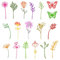 BETESSIN 18er-Set Blumen Stanzschablonen - Metall Prägeschablonen mit Blumen, Schmetterlinge und Blättern Mustern - Stanzformen Schablonen für Karten zum Basteln, Scrapbooking usw.