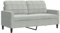 vidaXL Canapé à 2 Places Gris Clair 140 cm Velours, canapé, canapé rembourré, siège de Salon, Causeuse, canapé de Salon, canapé à Deux Places