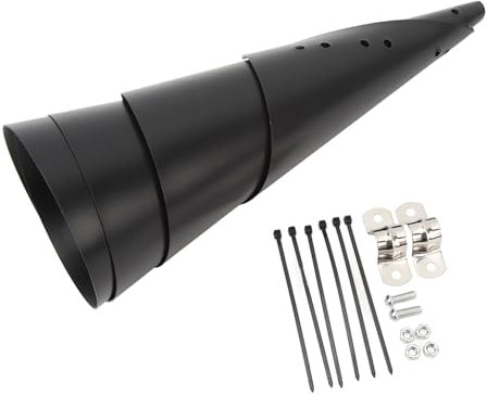 equlup Eichhörnchen-Schallwand für Vogelfuttermast, Kunststoff-Außenmastmontage, eichhörnchensicherer Vogelhausschutz für den Außenbereich (18 pulgadas (niños de 6 a 12 años))