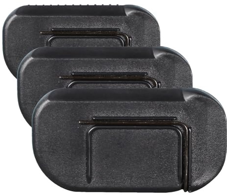 Carlinea 1 Pince de Ceinture de Sécurité Rectangulaire Noir en Plastique, Lot de 3