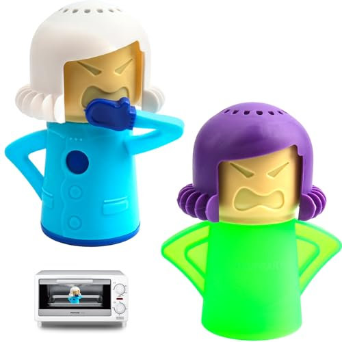 FKKFSS 2 x Mikrowellenreiniger, Angry Mum Mikrowellen-Hochtemperatur-Dampfreiniger, funktioniert großartig, desodoriert Kühlschrank-Küchenreinigung, reinigt und desinfiziert mit Essig und Wasser