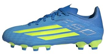 adidas Unisex Kinder F50 League Multi Ground Football Boots Kids, Lucid Ray Blue/Team solar Yellow 2/Lucid Aquamarine, 35 EU