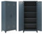Brigros - Armadio In Metallo 2 Ante Con Serratura E 5 Ripiani Interni 85x45x190 Cm, Armadio Ufficio In Metallo Zincato Verniciato Per Garage, Ufficio, Archivio (Ceruleo)