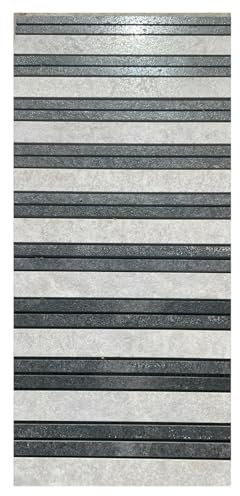 Piastrella mattonella su rete a Mosaico in Gres Porcellanato, 22,5 x 45 cm, Spessore 1 cm, Bianco e Antracite, Prima Scelta, Made in Italy prezzo riferito a 1 pz