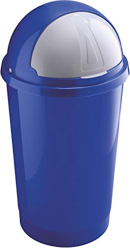 LAVV HOUSEWARES LTD Premium Large 50L Kitchen Bullet Bin with Dome Lid (Blue)