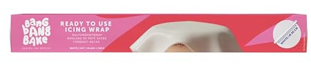 BangBangBake - Ausgerollte Rollfondant Decke Weiss 430gr - Elastisch und Reißfest - Tortendeko - Einfache Anwendung - Vegan - Glutenfrei - Torten Zubehör - 1er Pack
