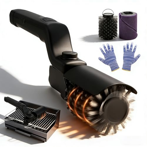 Brosse Électrique pour Barbecue avec 3 Niveaux De Nettoyage, Indicateur De Batterie À 5 Niveaux, Tête De Acier Inoxydable Réglable À 180 °, Étanche, Durable, Résistante Aux, pour Les Grilles