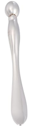 IDEANATEGRATE Bâtonnet Oculaire en Alliage de Zinc 2pcs Double Embout Cuillère et Massage pour Réduire Œdème et Favoriser Absorption Crème Yeux Argenté