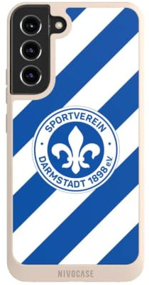 Handyhülle kompatibel mit Samsung Galaxy S22 + Hülle NIVOpure Case Sand Offizielles Lizenzprodukt SV Darmstadt 98 Logo