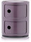 Kartell Componibili, 2 Elements, Violet, Runde Basis