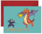 the lazy panda card company Set: 15 Einladungskarten Kindergeburtstag: Ninja und Drache Geburtstagseinladungen Einladungen Geburtstag Kinder Jungen Mädchen (Mit recycelten roten Umschlägen)