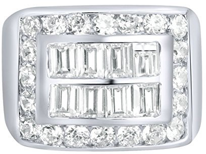 Sterling 925er Silber Pave Ring - KING BLING - 11
