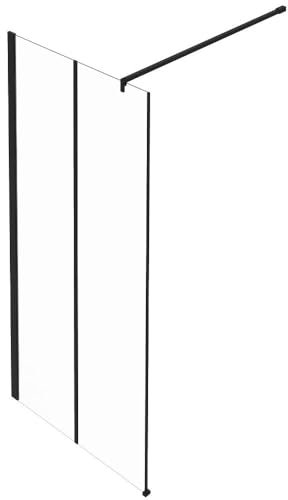 Jacob Delafon E14W120-BLV Serenity paroi de Douche Noire 120 cm Fixe, Black