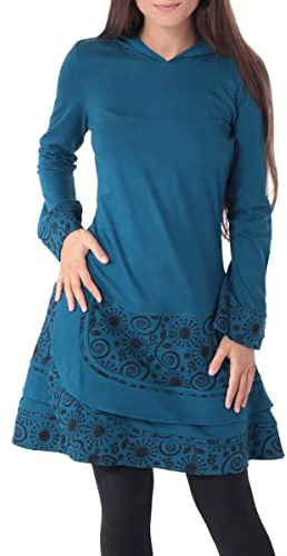 PUREWONDER Kleid aus Baumwolle mit Zipfelkapuze Elfenkleid dr186