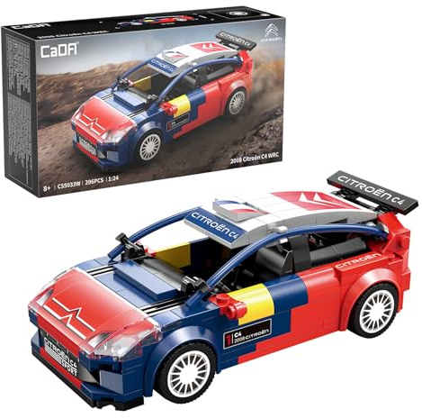 CaDA Citroën C4 WRC 2008 Rally Car - 296 Piece Brick Model Kit C55033W | Officially licenced model of the iconic French racing vehicle