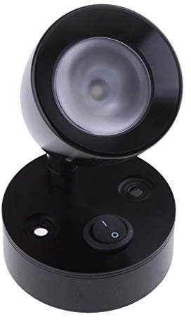 Tenlacum Boot LED Spot Innenbeleuchtung Leselampe Wandleuchte 12V 3W (schwarz 4000K)