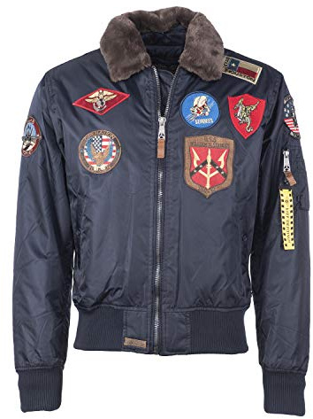 Top Gun Herren Bomberjacke Mit Kunstfellkragen Tg2019-2047 Tg1542P