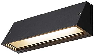 SLV PEMA® WL, Outdoor LED Wandaufbauleuchte schwarz CCT switch 3000/4000K, Schwarz / Transparent