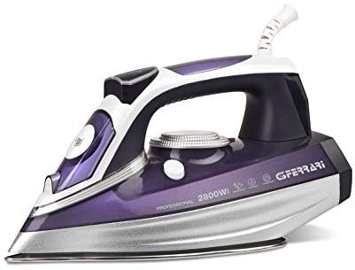 G3 Ferrari G40018 Maxi-Temp 2800 Ferro da stiro a vapore 2800W, Piastra INOX, Capacità 300cc Vapore 25 g/min, Funzione self-clean e Spray, Viola