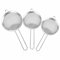 Sieve Strainer Set Stainless Steel Fine Mesh Strainers All Purpose Colander Sieve for Cooking 10cm 8cm 7cm with Handle Kitchen Essentials Tea Cocktail Coffee Powder Sugar (Pack of 3)