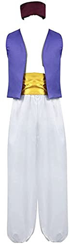 Yanny Erwachsene Arabische Prinz Prinzessin Cosplay Frauen Aladdin Jasmine Kostüm Männer Straße Ratte Outfits Märchen Halloween Anzüge (L, Stil 2)