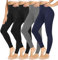 CAMPSNAIL Leggings Damen High Waist Blickdicht Leggings Weich Leggins Elastisch Sportleggins Lang Bauchweg Push Up Hose für Yoga Sport Gym(Schwarz/Schwarz/Dunkelgrau/Navy, One Size(DE34-40))